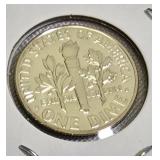 Lot of 4 Dimes: 1957, 1961, 1963, and 1964 with different grades and other defects. Please review below.