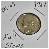 Lot of 4 Nickels: 1957 & 1961  with different grades and other defects. Please review below.