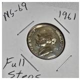 Lot of 4 Nickels: 1957 & 1961  with different grades and other defects. Please review below.