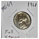 Lot of 4 Nickels: 1961, 1963 & 1964 with different grades and other defects. Please review below.
