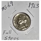 Lot of 4 Nickels: 1961, 1963 & 1964 with different grades and other defects. Please review below.