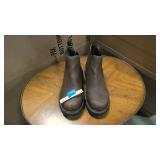 Brahma Mens Nash Chelsea Work Boots in brown leather size 11