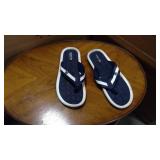 Kennest Cole Reaction Mens flip flops navy blue and white size 13