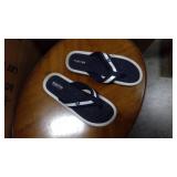 Kennest Cole Reaction Mens flip flops navy blue and white size 13