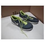 Nike Downshifter 6 running shoes size 12 neon yellow and grey