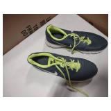 Nike Downshifter 6 running shoes size 12 neon yellow and grey