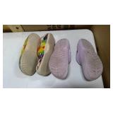 Lavender and tie dye croca size 8