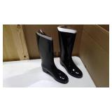 Jeffrey Campbell Showers black and shiny boots size 8