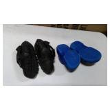 Toddler black nikes and blue crocs size 6