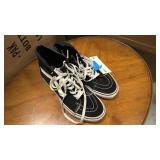 Vans sk8 hi top black and white size 8