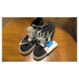 Vans sk8 hi top black and white size 8