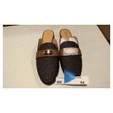 Michael kors MK plate mules in brown signature print size 7.5