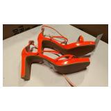 Rouge orange heels size 10
