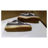 Nike air force 1 Low Dark Grey Gum Gey leather upper checkered pattern side size 12