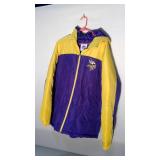 Minnesota Vikings NFL Team Apparel Hooded zip Jacket size L
