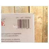 Seville Classics 4pc Bamboo Stackable Organizer Storage Bins Set