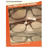 Foster Grant +3.00 Classic Reading Glasses 3-Pack