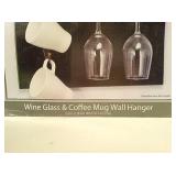 Wine Glass & Coffee Mug Wall Hanger