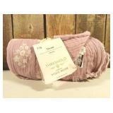 Floral Block Print Jacquard Throw Purple/Cream - Threshold