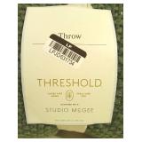 Scalloped Knit Throw Green - Threshold