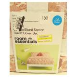 Cotton Blend Sateen Duvet Cover and Sham Set - Room Essentials