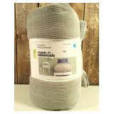 Twin/XL Twin Corduroy Plaid Comforter Gray - Room Essentials