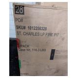 St. Charles 5-Piece Metal Patio Fire Pit Seating Set with Performance Cushions