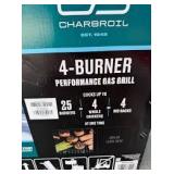 Char-Broil 4 Burner 25000 BTU Gas Grill 463351125 Black/Silver