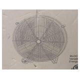 Edendirect 30 in. Heavy Duty Industrial DC Drum Fan in Yellow, Variable Speed Commercial or Industrial Fan