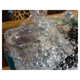 Lot of (1 Plastic Tub) Silver Ball Ornament Picks