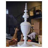 Lot of (1) Resin Decorative Floor Vase 13" x 48" (white)