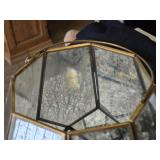 Geometric Mirrored Glass Lantern - Audrey Lantern by Accent Décor 12" x 19"