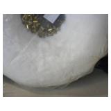 24" Faux Fur Christmas Wreath