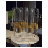Lot of (5) Glass Cylinder Vase / Hurricane 4" x 14"