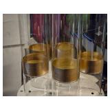 Lot of (5) Glass Cylinder Vase / Hurricane 4" x 14"