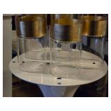 Lot of (5) Glass Cylinder Vase / Hurricane 4" x 14"