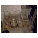 Lot of (5) Glass Cylinder Vase / Hurricane 4" x 14"
