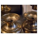 Lot of (2) Aluminum Decorative Table Vase 9" x 14"