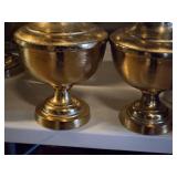 Lot of (2) Aluminum Decorative Table Vase 9" x 14"