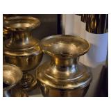 Lot of (2) Aluminum Decorative Table Vase 9" x 14"