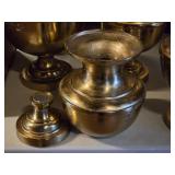 Lot of (2) Aluminum Decorative Table Vase 9" x 14"