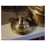 Lot of (2) Aluminum Decorative Table Vase 9" x 14"