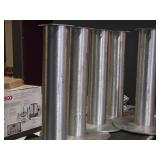 Lot of (2) Display Table with Metal Base 47" x 25 1/2" x 29 1/2" (white) (oval)