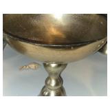 Metal Pedestal Bowl / Compote Bowl / Vase 12" x 12"