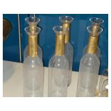 Lot of (6) Glass Bottle Vase 3 1/2" x 14 1/2"