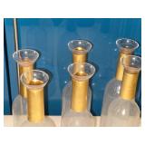 Lot of (6) Glass Bottle Vase 3 1/2" x 14 1/2"
