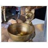 12" Eloise The Fox theme Dish Stand | Metal with Brass-Gold Finish