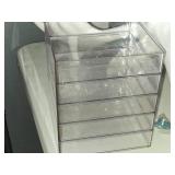 Lot of (5) Stackable Plastic Storage Containers