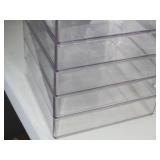 Lot of (5) Stackable Plastic Storage Containers