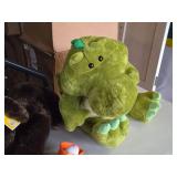 Lot of (4) Stuffed Animals - 24" Crocodile, 20" Elephant, 24" Dog, 12" Yolo Chipmunk